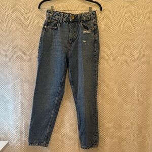 Zara Women's Boyfriend Blue Jeans